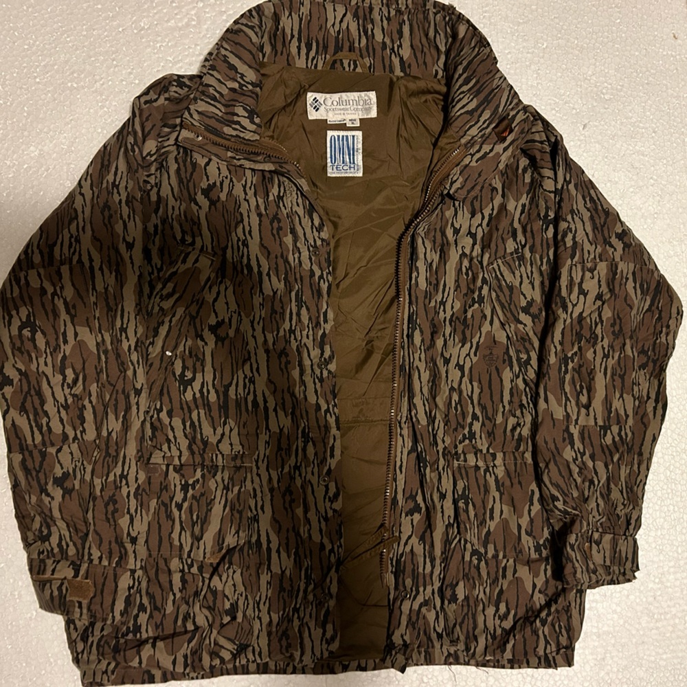 80's Columbia Mossy Oak Bottomland Omni-tech Jacket (XL)